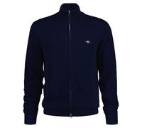 GANT Hommes Veste Tricotée - Décontracté Coton Zip Cardigan, Col Montant, Coton