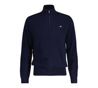 GANT Hommes Veste Tricotée, Laine - Extrafin D'Agneau Zip Cardigan, Col Montant
