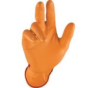 Gant jetable Grip Orange taille 9 orange Nitrile 50 pcs/boîte