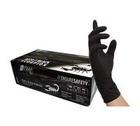 Gant jetable latex NOIR boite de 100 - Taille L