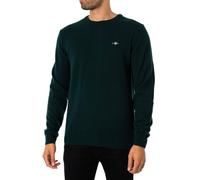 GANT Laine d'agneau à col en C Pull-Over, Tartan Green, L Homme