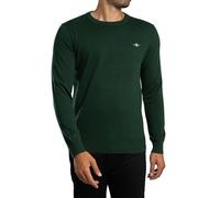 GANT Laine d'agneau à col en C Pull-Over, Tartan Green, S Homme