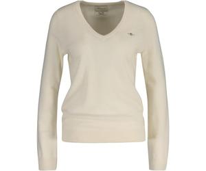 GANT Laine d'agneau extra fine avec col en V, crème, S