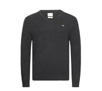 GANT Laine d'agneau Extra Fine avec col en V Pull-Over, Mélange de Charbon foncé, XXL Homme