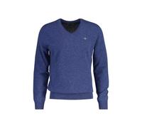 GANT Laine d'agneau Extra Fine avec col en V Pull-Over, Stone Blue Melange, XL Homme
