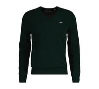 GANT Laine d'agneau Extra Fine avec col en V Sweater, Tartan Green, M Hommes