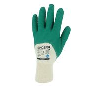 Gant latex Support coton cousu Poignet tricot - SINGER - LAT426IG