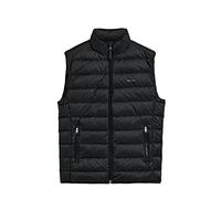 GANT Light Down Vest Gilet, Black, S Homme