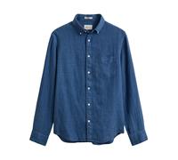 Gant - Linen Shirt - Homme - Chemises - Bleu - Taille: 2XL