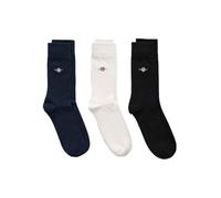 GANT Lot de 3 Paires de Chaussettes Shield Hommes, Noir, 40-42
