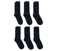 GANT Lot de 6 Paires de Chaussettes en Coton Doux, Marine, 43-45 Homme