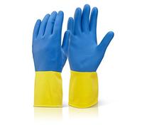 Gant lourd 2 couleurs jaune/bleu M