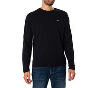 GANT LS Shirt À Manches Longues Reg Shield, Black, XL Homme
