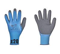 Gant Man. Gants de travail entièrement enduits Aqua Guard - Convient pour un usage alimentaire - Taille 7-11, bleu… (9 (20 paires))