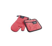 Gant + manique 18 x 28 cm/20 x 20 cm chambray uni+pvc harold Rouge Rouge G