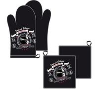 Gant + manique Médaillon corse Noir 18 x 28 Les Ateliers du Linge 18 X 28 NOIR