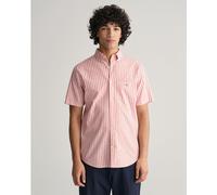 Gant Men's Cotton Linen Stripe Short-Sleeve Patterned Shirt Rose coucher de soleil M Male