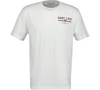 Gant Men's Graphic Regular Fit T-Shirt Blanc 113 XL Male