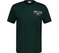 Gant Men's Graphic Regular Fit T-Shirt Tarten Green 2XL Male