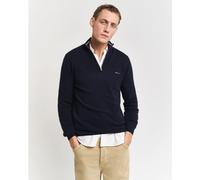 GANT Halfzip Pull À Demi-Zip en Coton Piqué, Evening Blue, XXL Homme