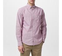 Gant Men's Regular Oxford Stripe Long-Sleeve Patterned Shirt Rouge Fer 2XL Male