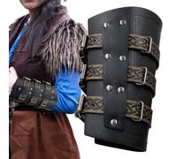 Gant mercenaire en cuir synthétique - Brassards de chevalier vintage Renaissance | Protège-bras médiévaux de brigandine | Protège-bras rétro Renaissance | Brassards médiévaux pour tir à l'arc