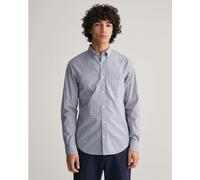 Gant Micro Check Poplin Shirt Dove Blue M Male