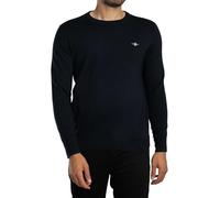 GANT Pull col ras-du-cou Classic en coton Evening Blue L Homme