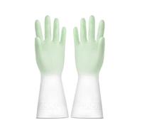 Gant Nettoyage Colorful Gradient Kitchen Gloves Rubber Waterproof Dishwashing Cleaning Household For Cooking(Light green,M)