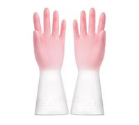 Gant Nettoyage Colorful Gradient Kitchen Gloves Rubber Waterproof Dishwashing Cleaning Household For Cooking(Pink,L)