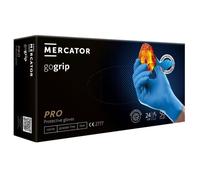 MERCATOR Boite de gants nitrile contact alimentaire taille L bleu Gogrip boite de 50
