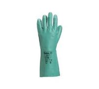 Gant Nitrile Floque Longueur 33cm épaisseur 0.40mm coloris Vert Taille 8/9-Paire