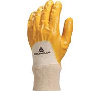 Gant Nitrile léger Support Jersey dos Aéré poignet Tricot élastique coloris Jaune Taille 8-Paire