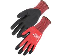 Gant nitrile mousse Coupure D SupportPEHD Dos non enduit - SINGER - PHD50RED T9