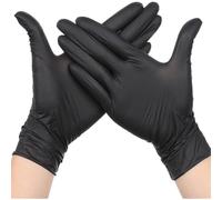 Gant Nitrile Noir Non Poudré | Kit Professionnel | Ambidextre | Bord roulé, Doigt Texturé | Texture non glissante | Règlemenation Reach | TAILLE S à XL | EPI de Catégorie III (S)