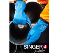 Gant nitrile tout enduit 300 mm Doublure polaire isolante - SINGER - NITPOL30 T9