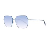 Gant, Ochiali da sole GA8083, forma geometrica, colore nichel stagno chiaro luc , colore lente blu sfumate