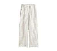 Gant - Pantalon droit rayé en lin mélangé - Femme - Pantalons - Multicolore - Taille: 34 FR