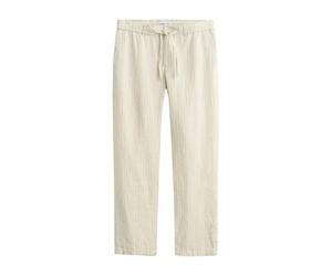 Gant - Pantaloni in lino a righe - Homme - Pantalons - Beige - Taille: M