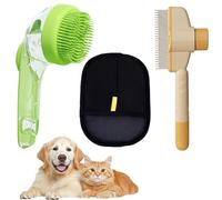 Gant Poil Chien,Brosse Lavage Chien,Peigne Anti Puces Pour Chat 3 Kit Animal De Compagnie Complet,Convient Aux Compagnie Ensemble de Soins pour Chiens et Chats