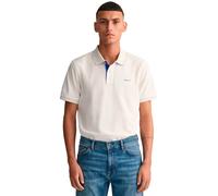 GANT Polo Contrast Piqué, manches courtes, blanc pur – Taille S