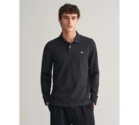 GANT Rugger REG LS à manches longues en piqué Shield Regular Noir M Homme
