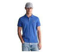 GANT Polo à Manches Longues REG Shield SS Pique, Rich Blue, S Homme