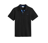 Gant Reg Contrast Rugger Short Sleeve Polo Noir M Homme
