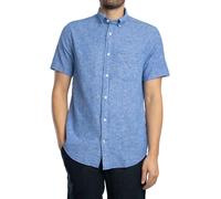 GANT Pour des hommes Chemise à manches courtes en coton et lin régulier, Bleu