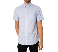 GANT Pour des hommes Chemise à manches courtes en popeline standard, Bleu