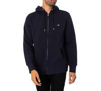 GANT REG Full Zip Hoodie Sweat À Capuche Zippé Shield Regular, Evening Blue, L Homme