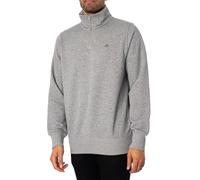 GANT Pour des hommes Sweat-shirt à demi-fermeture éclair Regular Shield, Gris