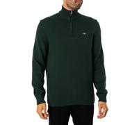 GANT Homme Tricot Décontracté en Coton À Demi-Zip, Tartan Green, M