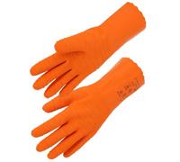Gant protection chimique et anti chaleur SINGER Taille 8 Orange/coton interlock 30cm coupé cousu paume crêpée